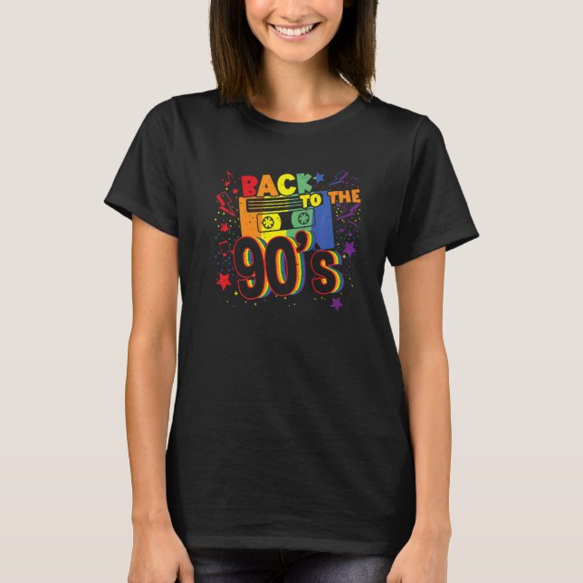 Back To The 90s 90s Disco Radio And Techno Era Vin T-Shirt (Front)