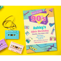 Back to the 90s Birthday Invitation