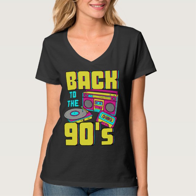 Back To The 90s costume theme party 90s outfit ret T-Shirt (Front)
