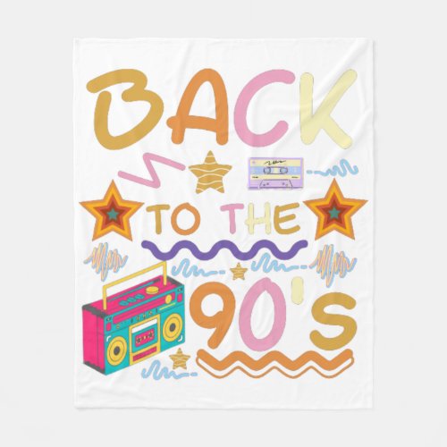 Back to the 90s gift idea vintage music pop fleece blanket