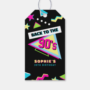 Back To The 90s Retro 30th Birthday Party Favor Gift Tags