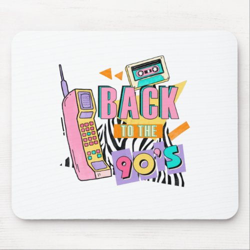Back To The 90s Retro Phone Tape Cassette Mouse Pad