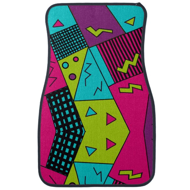 Back to the 90's retro pillows car floor mat (Front)