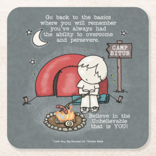 Back to the Basics Square Paper Coaster