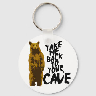 back to the cave keychain