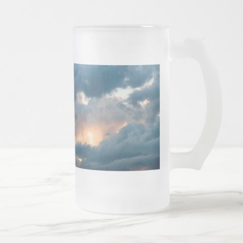 back to the early show frosted glass beer mug