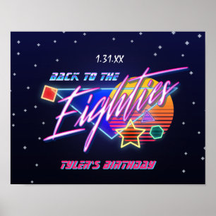 Back to the Eighties Neon Poster
