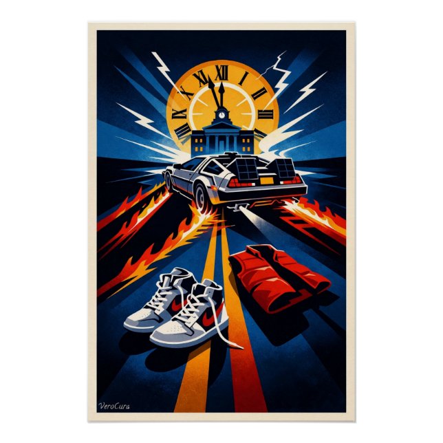 Back to the Future Inspired Symbolic Movie Poster (Front)