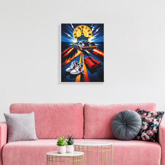 Back to the Future Inspired Symbolic Movie Poster Canvas Print