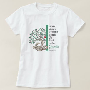 BACK TO THE GARDEN Christian Gospel White Short T-Shirt