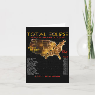 Back) Total Solar Eclipse 2024 North America Tour Card