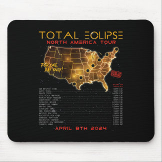 Back) Total Solar Eclipse 2024 North America Tour Mouse Pad