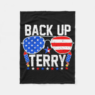 Back Up Terry Funny 4th Of July Us Flag Patriotic Fleece Blanket