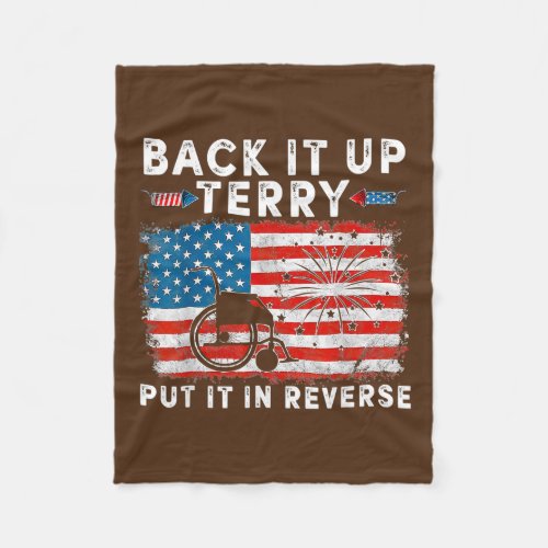 Back Up Terry Put It In Reverse Firework Funny Fleece Blanket