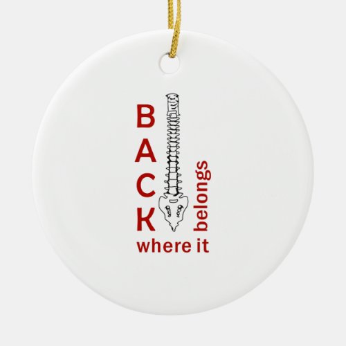 BACK WHERE IT BELONGS CERAMIC ORNAMENT