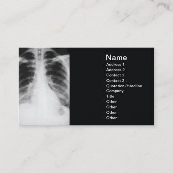 Back Xray Business Card by cafarmer at Zazzle