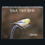 Back Yard Birds Calendar<br><div class="desc">This pretty bird calendar features my original photographic art – my photographs of a variety of birds seen in yards in north Texas. Each page has the identification to the type of bird it is. These calendars are high quality and vibrant. You may choose other sizes and other options if...</div>