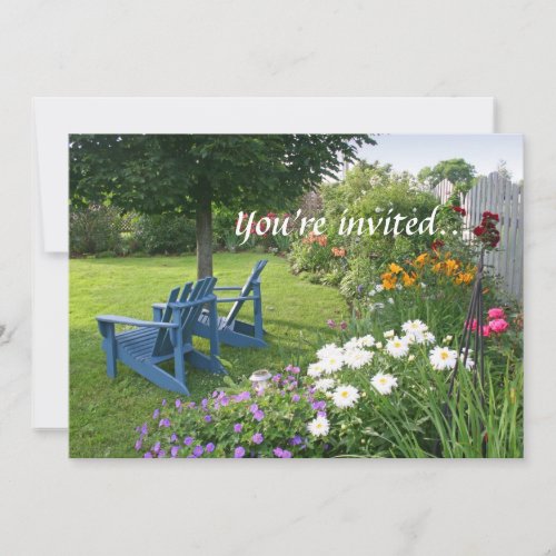 Back Yard Garden Custom Invitations