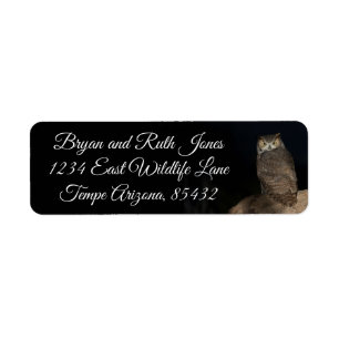 Back yard Great Horned Owl Label