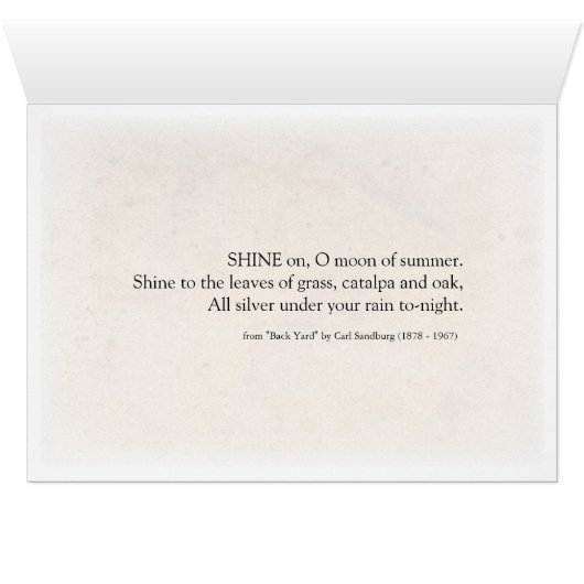 Back yard moon   ~Carl Sandburg (Inside Horizontal (Bottom))