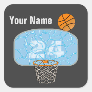 SCRAPBOOK CUSTOMS Wood Sports Sticker: Basketball