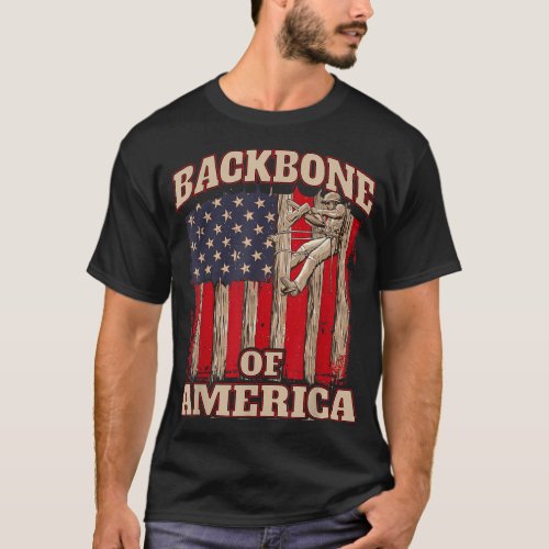 Backbone Of America Arborist Tree Surgeon Lumberja T_Shirt
