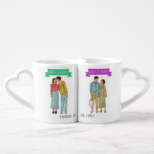 Backbone of the Family Lovers Coffee Mug Set