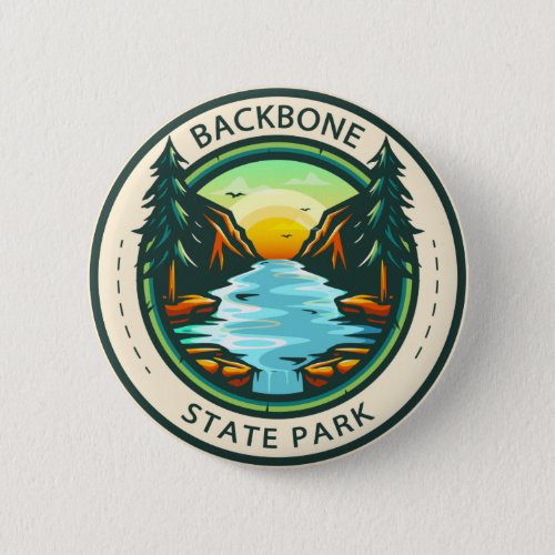 Backbone State Park Iowa Badge Button