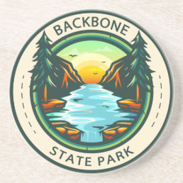 Backbone State Park Iowa Badge Coaster