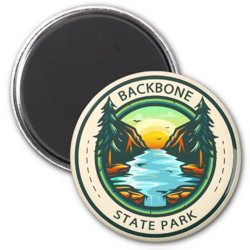 Backbone State Park Iowa Badge Magnet