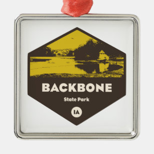 Backbone State Park Iowa Metal Ornament