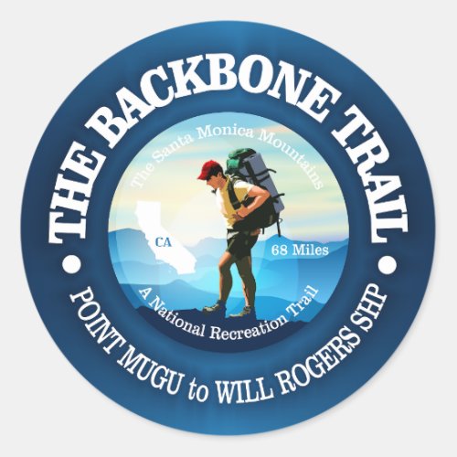 Backbone Trail C Classic Round Sticker