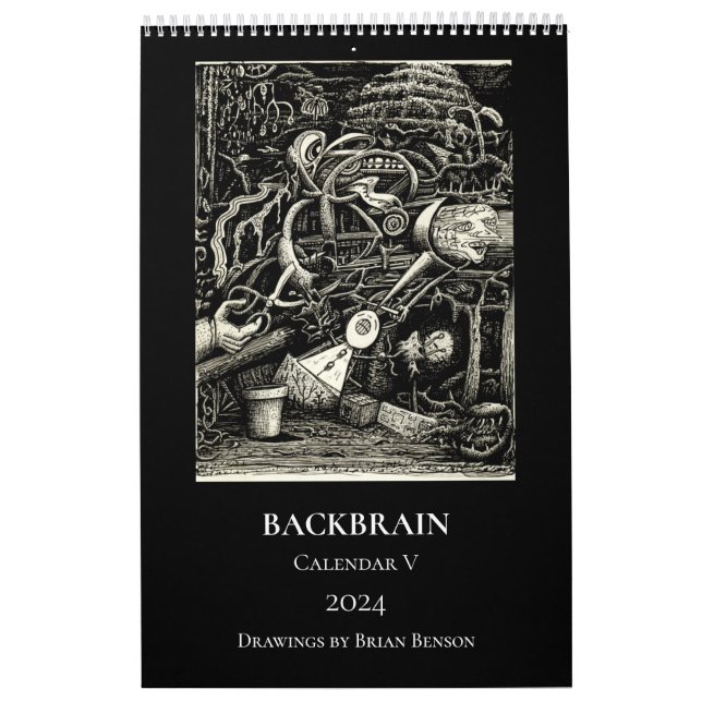 Backbrain Calendar V, 2024, Single Page (Cover)