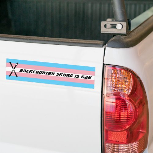 Backcountry is Gay trans pride Bumper Sticker