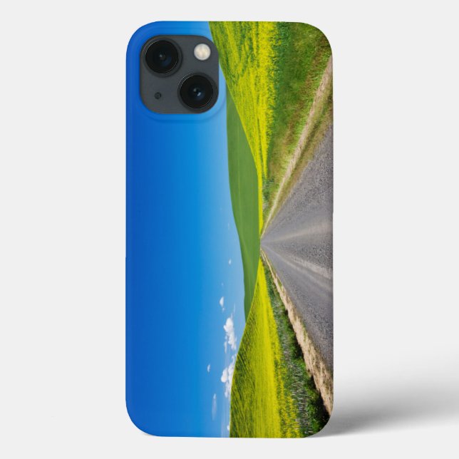 Backcountry road through Spring Canola Fields Case-Mate iPhone Case (Back)