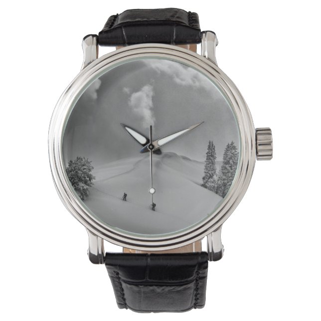 Backcountry Ski Climbers in fresh powder Watch (Front)