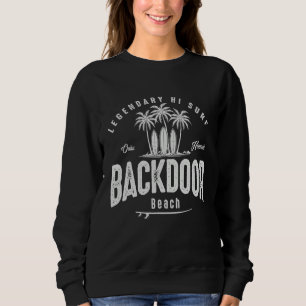 Backdoor Beach Oahu Hawaii SIMPLE SURF BEACH Sweatshirt