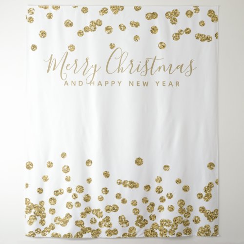 Backdrop Christmas Holiday Gold Confetti