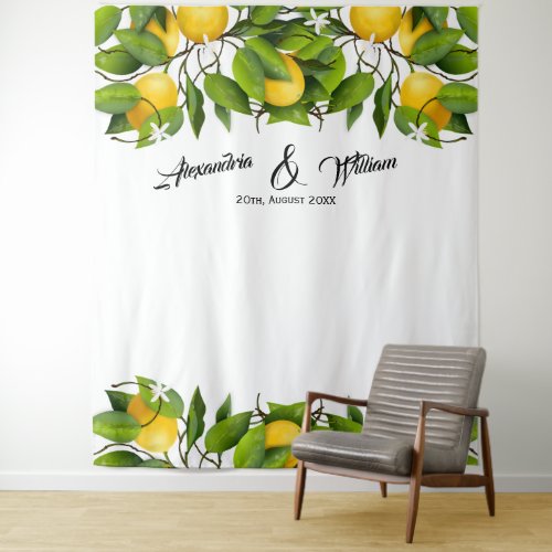 Backdrop Lemon Fruit Wedding