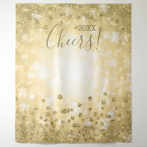 Backdrop New Years Eve Party Gold Winter Glitter