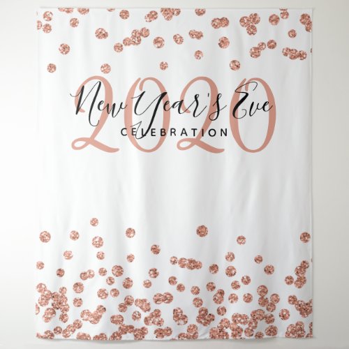 Backdrop New Years Eve Rose Gold Confetti