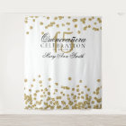 Backdrop Quinceanera Party Gold Confetti