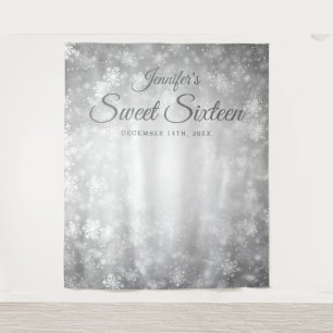 Backdrop Sweet 16 Silver Winter Wonderland