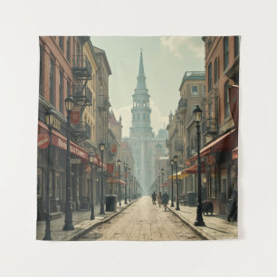 Backdrops (vintage-inspired city center scene)