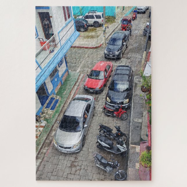backed up traffic waiting calmly jigsaw puzzle (Vertical)