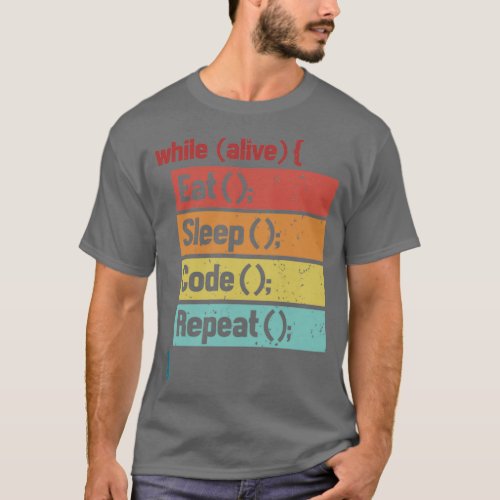 Backend Developer Eat Sleep Code Repeat Frontend T_Shirt