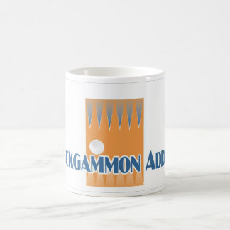 Backgammon Addict's white mug