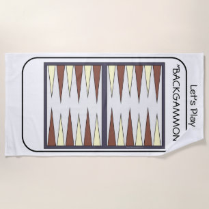 Backgammon Beach Towel