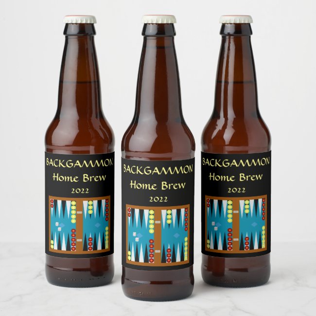 Backgammon Beer Label