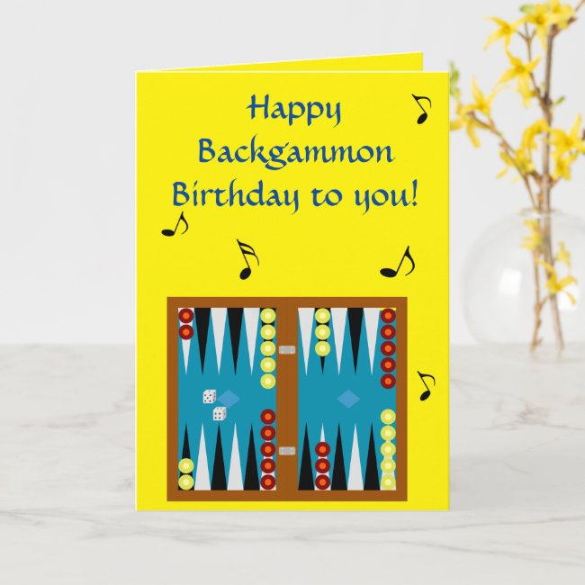 Backgammon Board Birthday Card